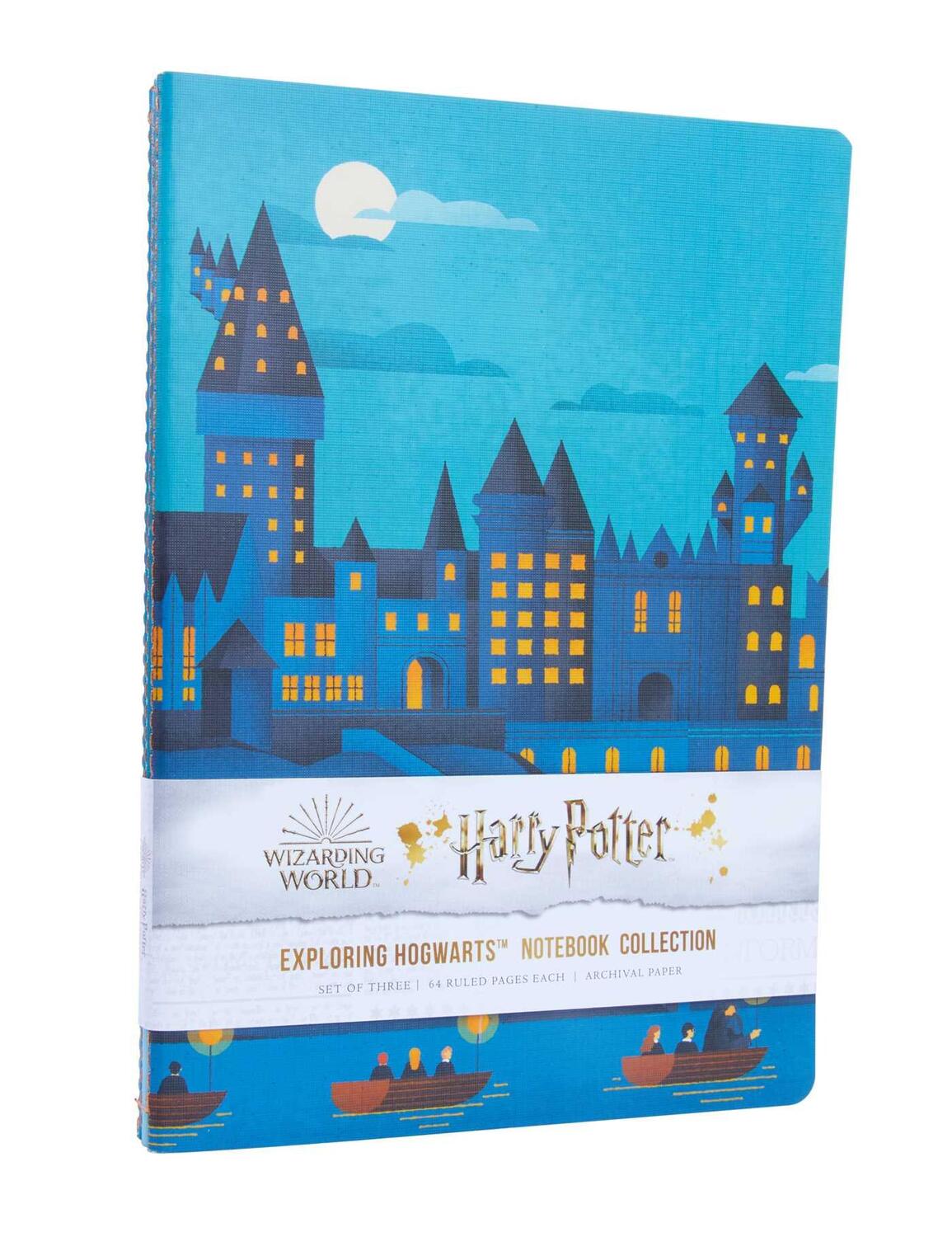Cover: 9781647220839 | Harry Potter: Exploring Hogwarts Sewn Notebook Collection (Set of 3)