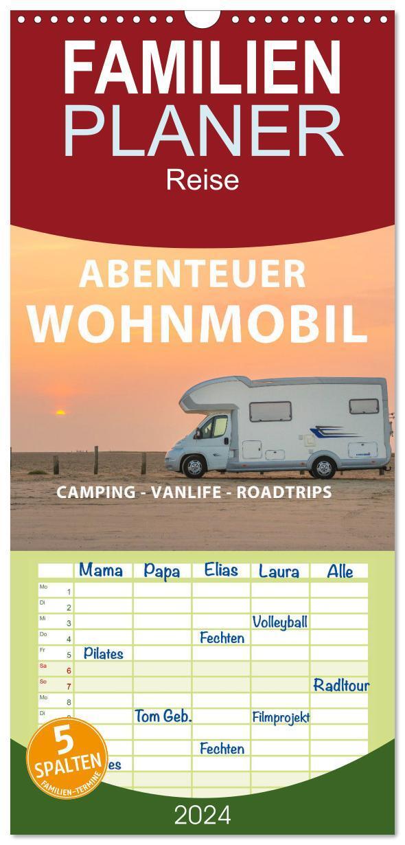 Cover: 9783383659195 | Familienplaner 2024 - Abenteuer Wohnmobil - Camping, Vanlife,...