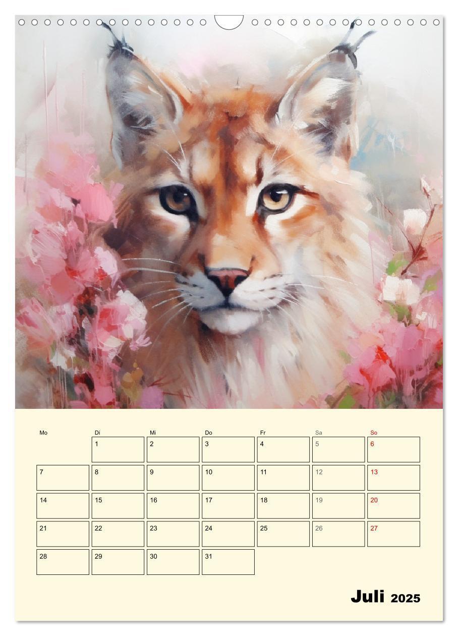 Bild: 9783435868599 | Raubkatzen. Zauberhafte Aquarelle (Wandkalender 2025 DIN A3 hoch),...