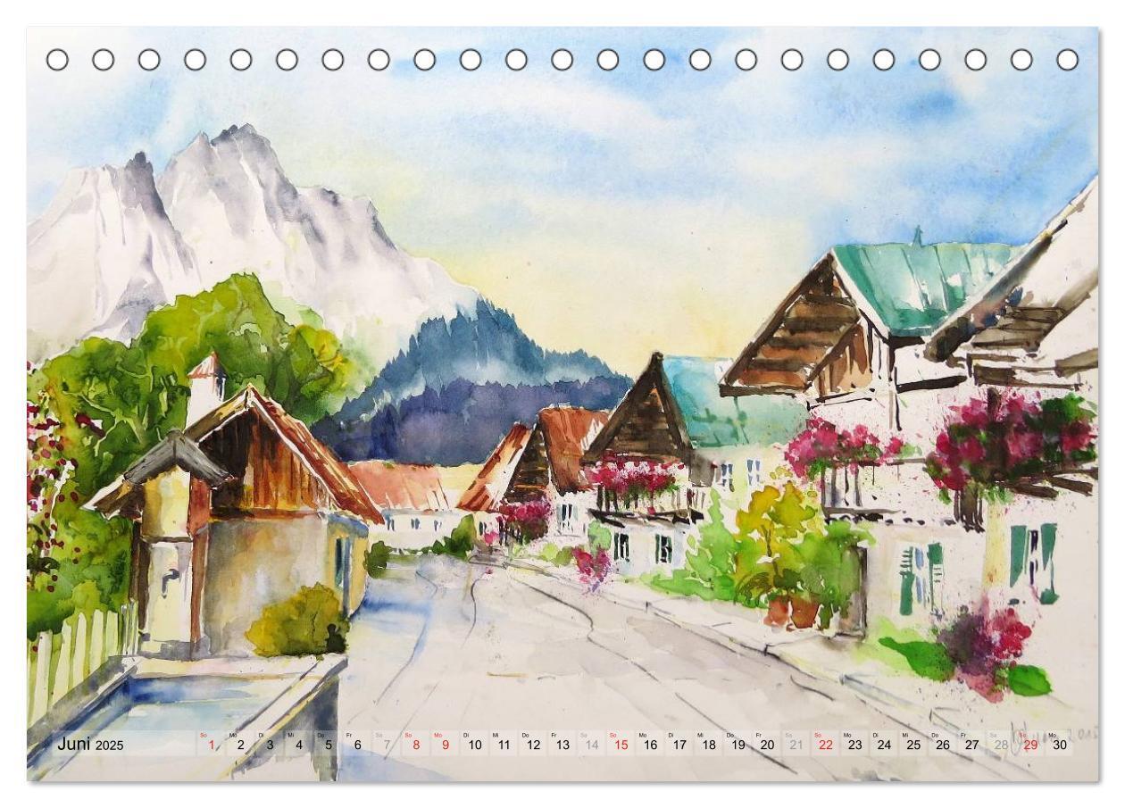 Bild: 9783435582259 | Malerisches Garmisch Partenkirchen - Aquarelle und Fotografien...