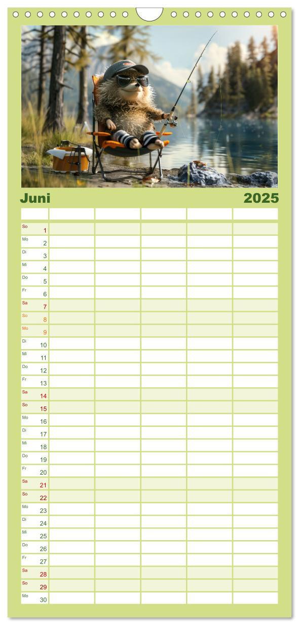 Bild: 9783457192559 | Familienplaner 2025 - Der tierisch lustige Angler-Kalender mit 5...