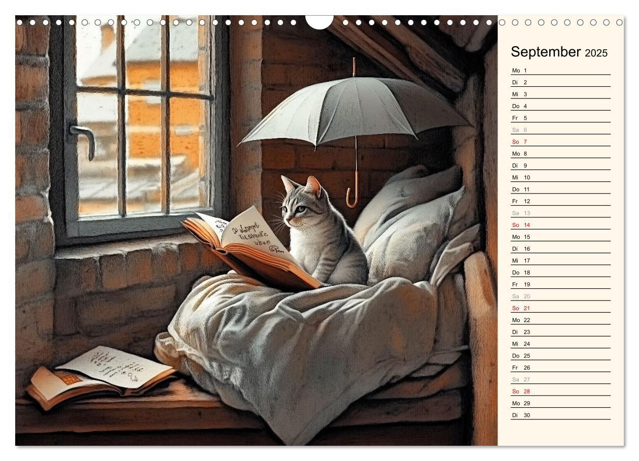 Bild: 9783457179826 | Katzen schaffen Kunst (Wandkalender 2025 DIN A3 quer), CALVENDO...