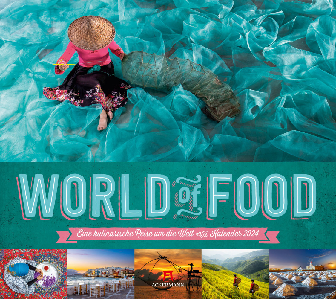 Cover: 9783838424132 | World of Food - Kulinarische Weltreise Kalender 2024 | Kunstverlag