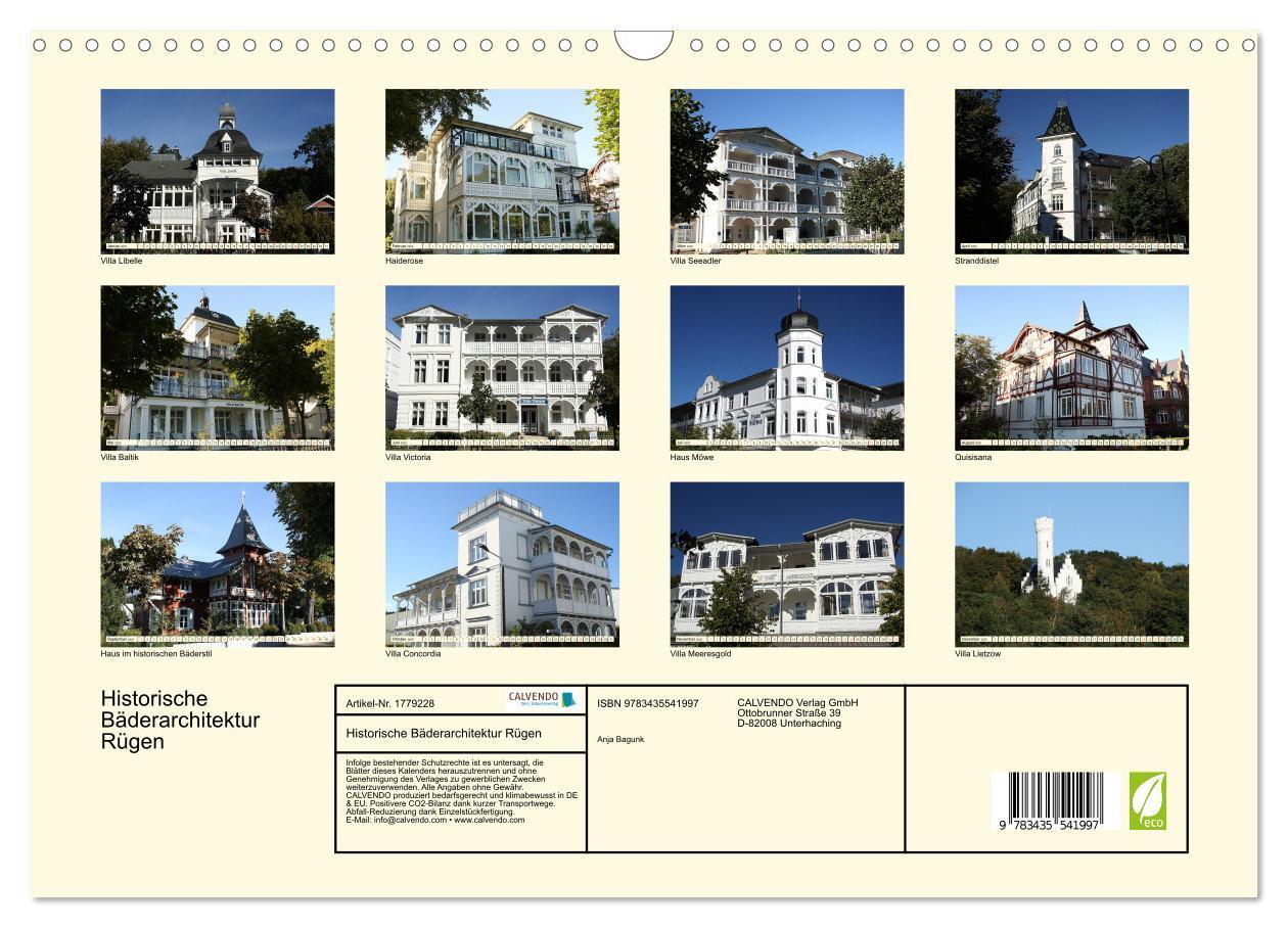 Bild: 9783435541997 | Historische Bäderarchitektur Rügen (Wandkalender 2025 DIN A3 quer),...