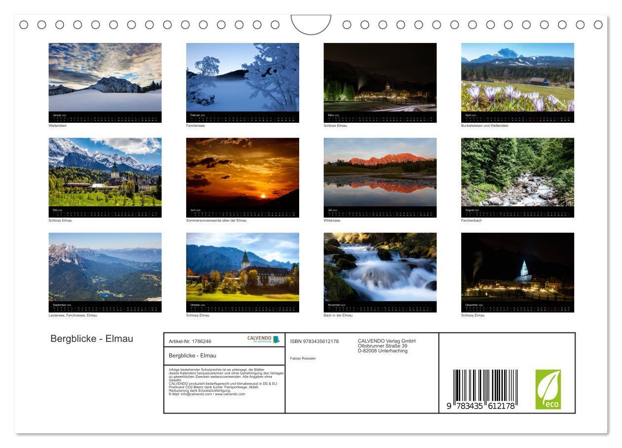 Bild: 9783435612178 | Bergblicke - Elmau (Wandkalender 2025 DIN A4 quer), CALVENDO...