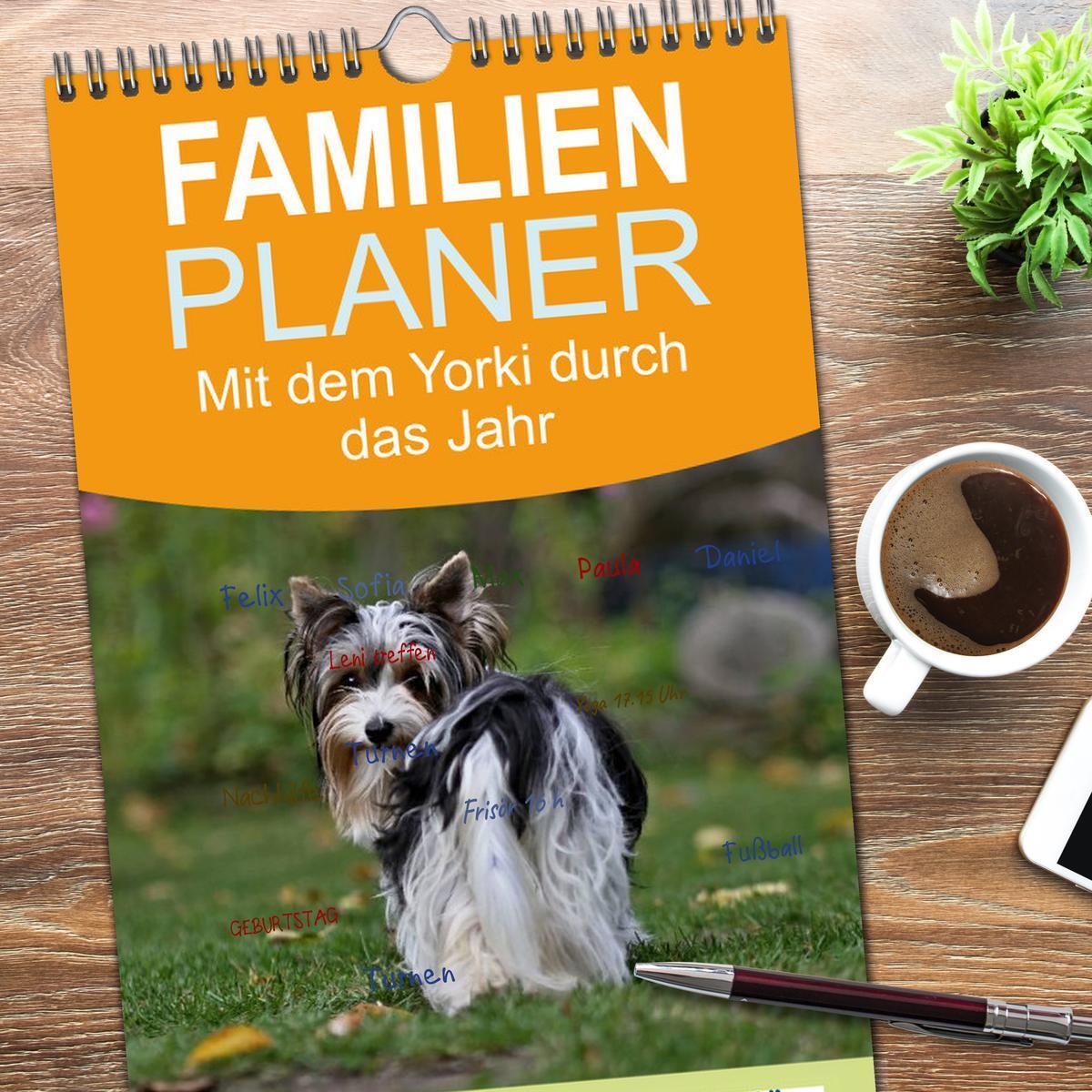 Bild: 9783457115725 | Familienplaner 2025 - Mit dem Yorki durch das Jahr mit 5 Spalten...