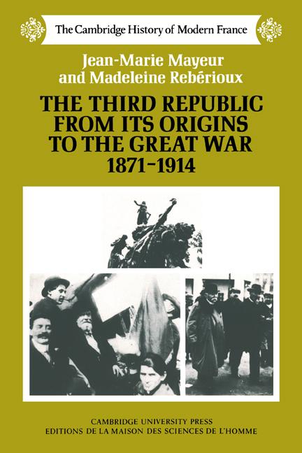 Cover: 9780521358576 | The Third Republic from Its Origins to the Great War, 1871 1914 | Buch