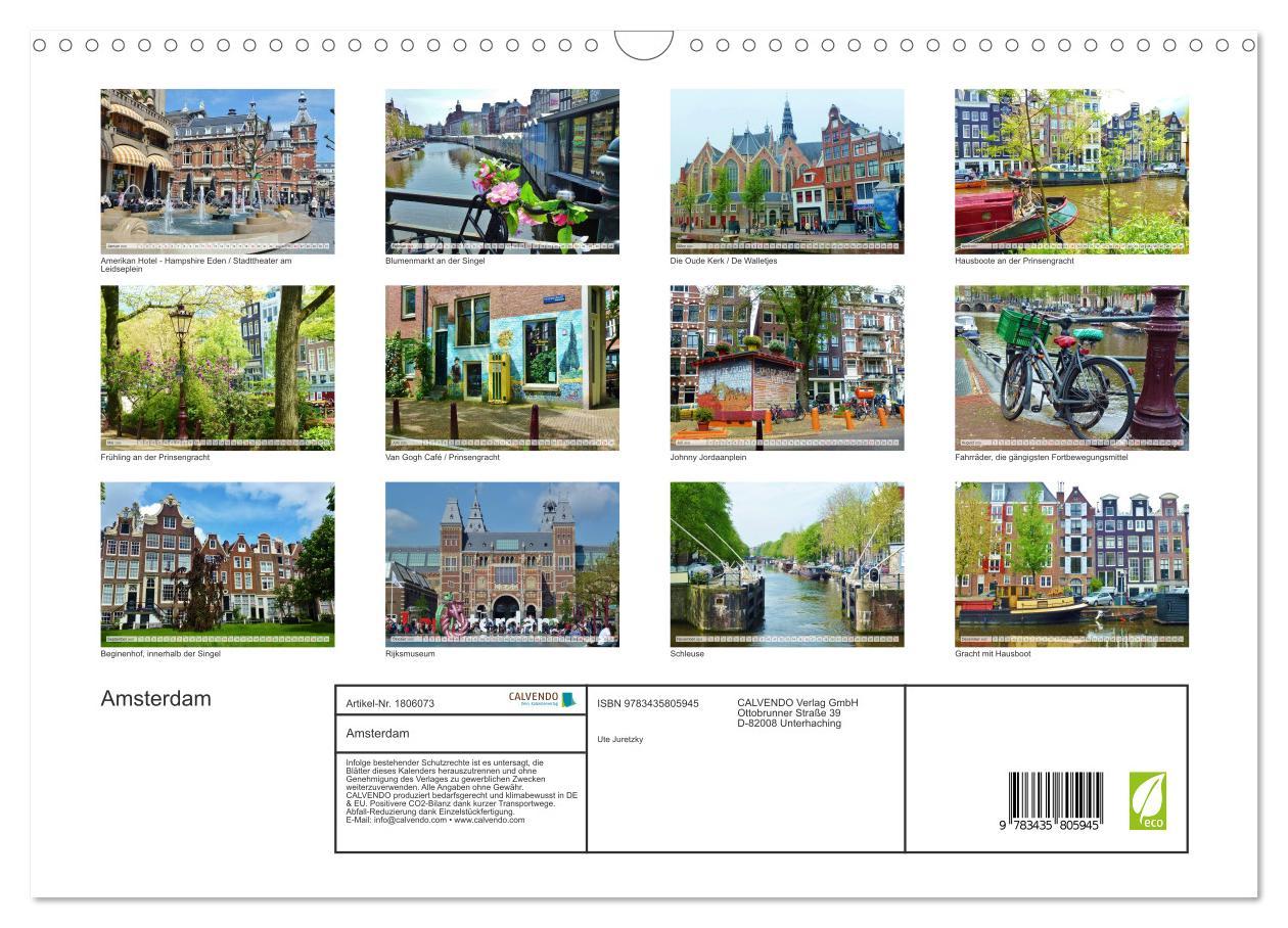 Bild: 9783435805945 | Amsterdam (Wandkalender 2025 DIN A3 quer), CALVENDO Monatskalender