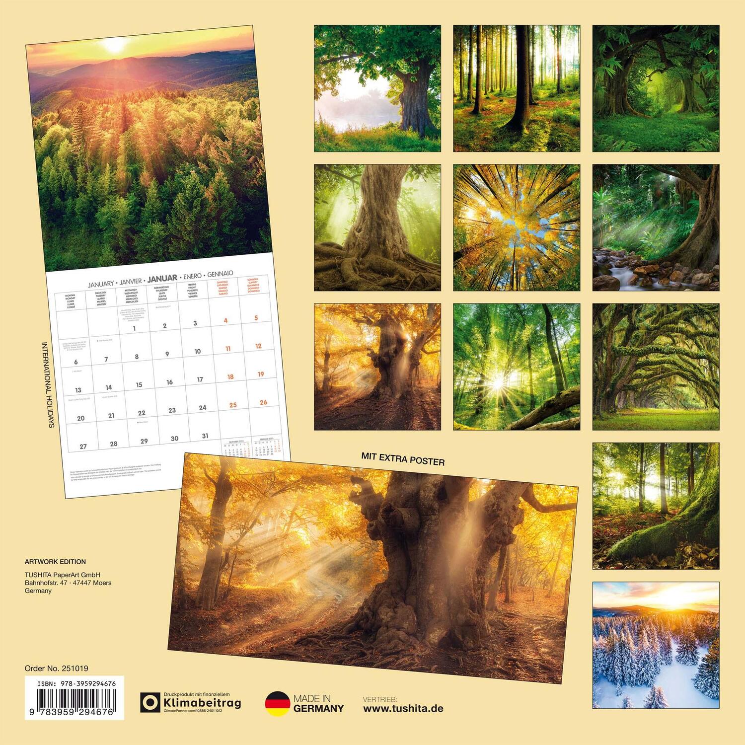 Rückseite: 9783959294676 | Forest Nature/Unser Wald 2025 | Kalender 2025 | Kalender | 28 S.