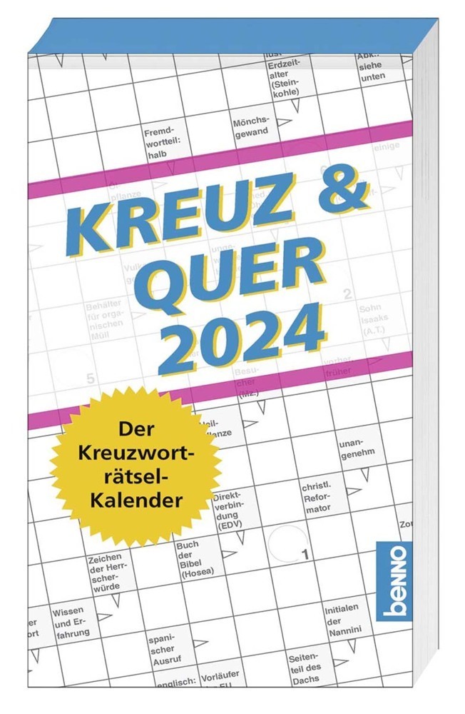 Cover: 9783746263359 | Kreuz &amp; Quer 2024 | Der Kreuzworträtsel-Kalender | Kalender | 156 S.