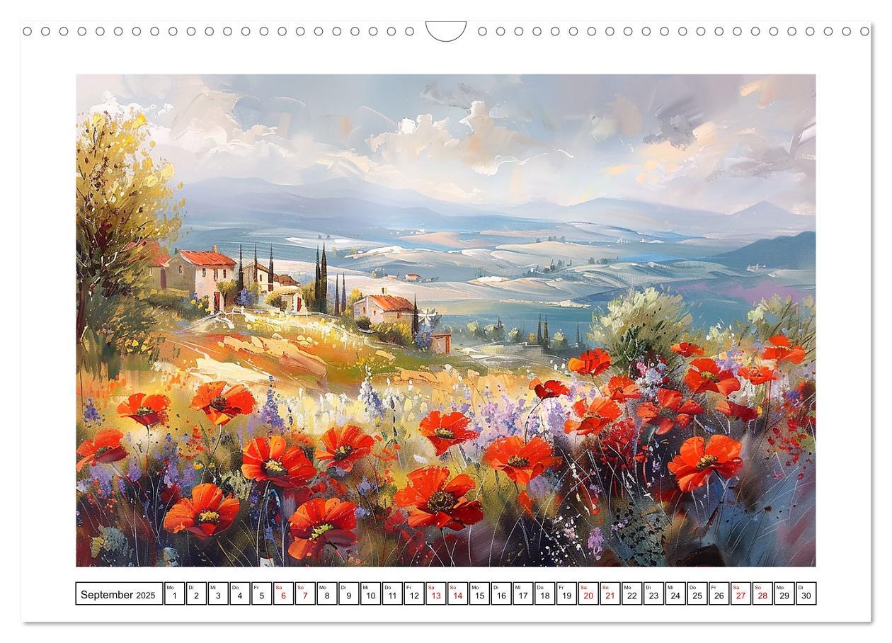 Bild: 9783457139493 | Toskana bis Provence (Wandkalender 2025 DIN A3 quer), CALVENDO...