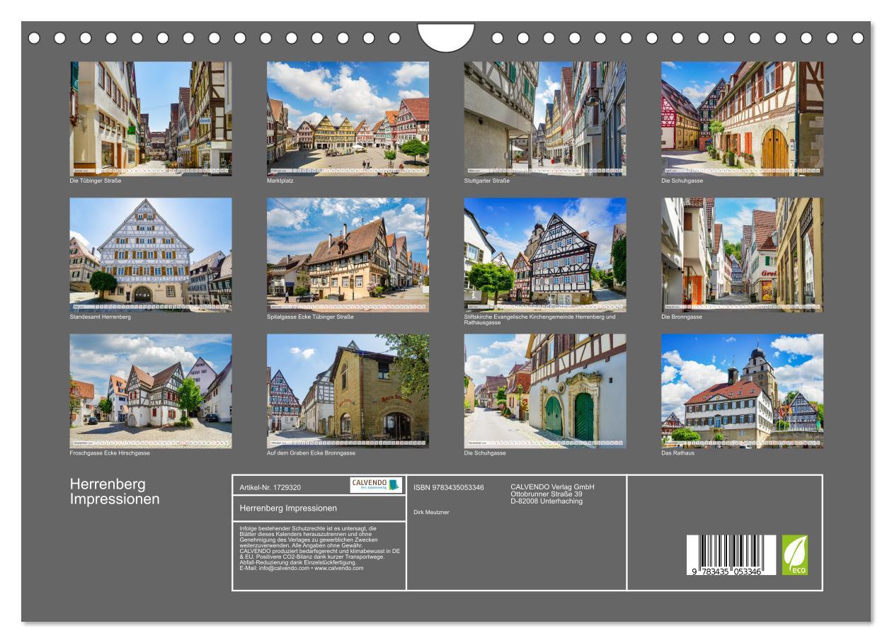 Bild: 9783435053346 | Herrenberg Impressionen (Wandkalender 2025 DIN A4 quer), CALVENDO...