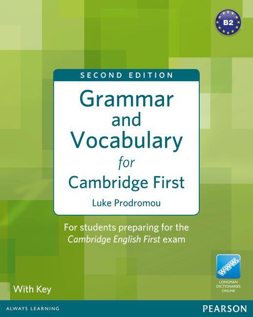 Cover: 9781408290590 | Grammar and Vocabulary for Cambridge First (with Key) | Luke Prodromou