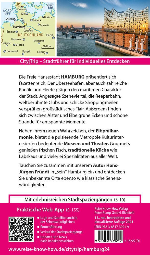 Rückseite: 9783831739219 | Reise Know-How CityTrip Hamburg | Hans-Jürgen Fründt | Taschenbuch
