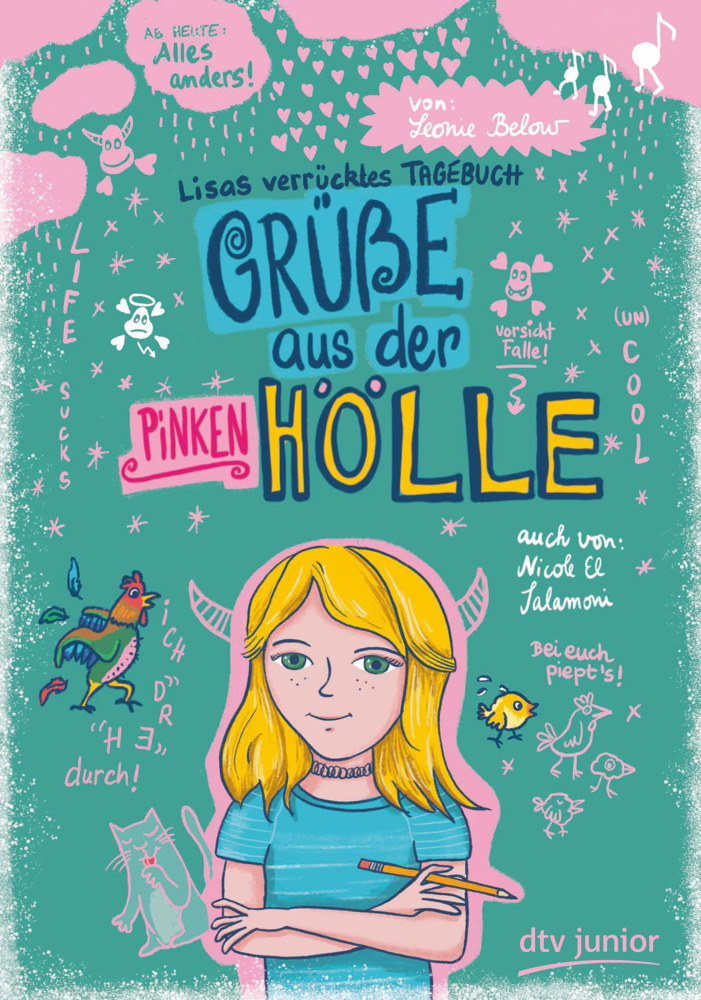 Cover: 9783423763080 | Grüße aus der pinken Hölle - Lisas verrücktes Tagebuch | Leonie Below