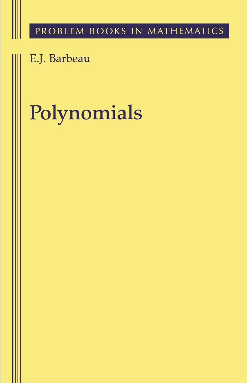 Cover: 9780387406275 | Polynomials | Edward J Barbeau | Taschenbuch | xxii | Englisch | 2003