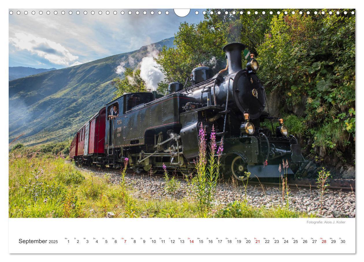 Bild: 9783435427420 | Dampfbahn Furka 2025 (Wandkalender 2025 DIN A3 quer), CALVENDO...