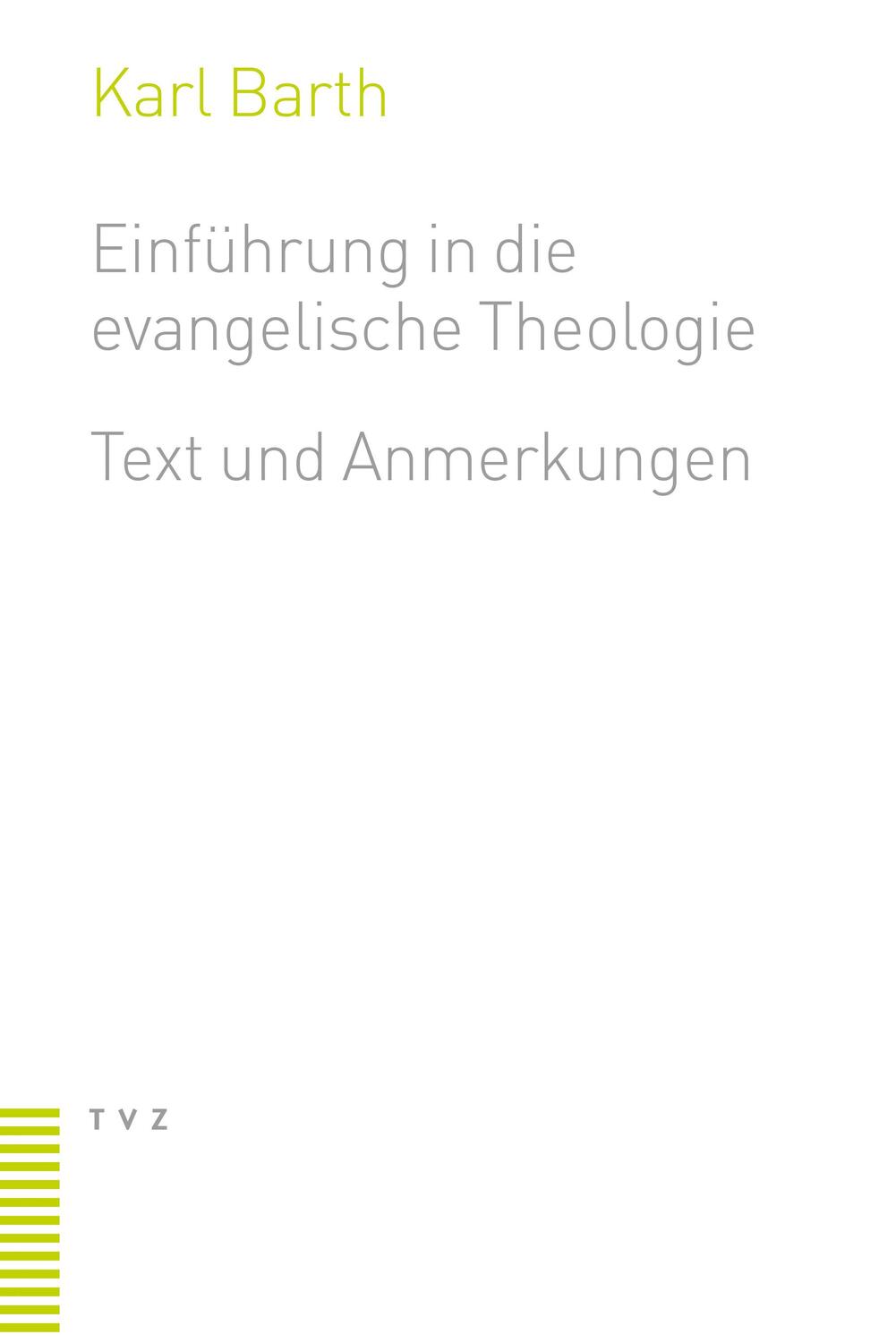 Cover: 9783290182151 | Einführung in die evangelische Theologie | Text und Anmerkungen | Buch