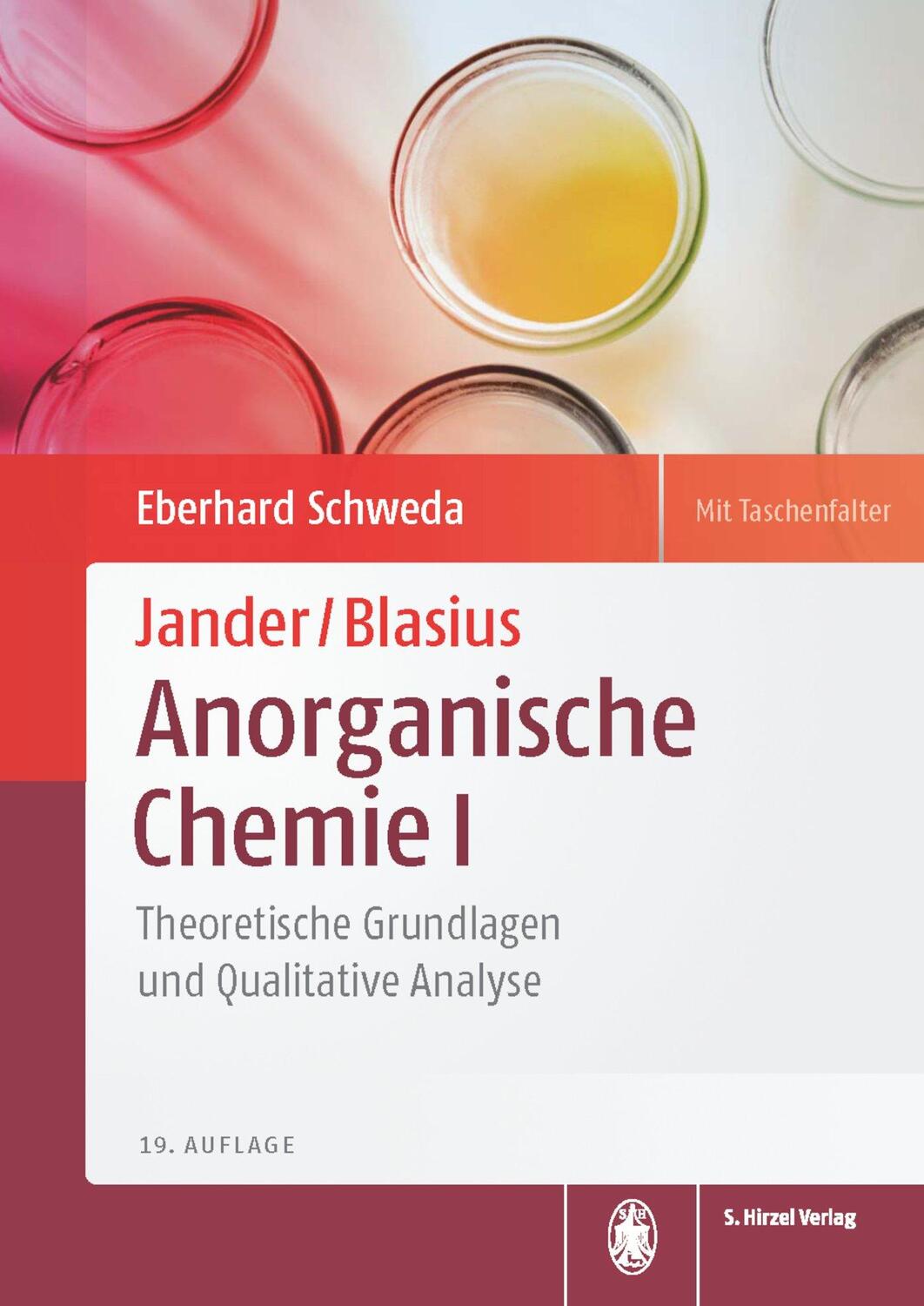 Cover: 9783777630090 | Jander/Blasius Anorganische Chemie I | Eberhard Schweda | Buch | 2021