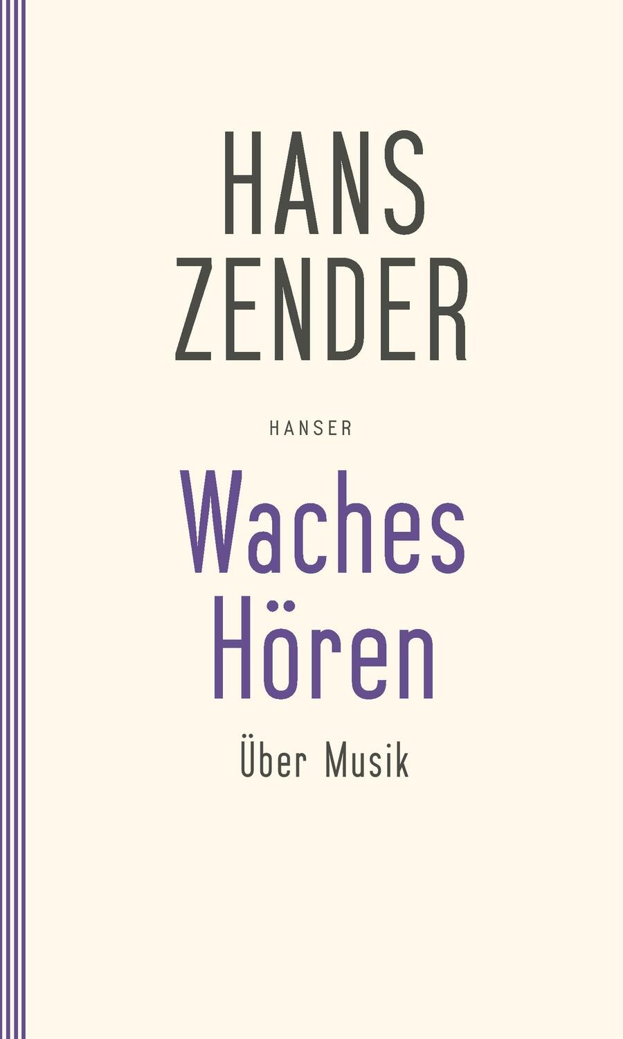 Cover: 9783446257238 | Waches Hören | Über Musik | Hans Zender | Taschenbuch | Hanser