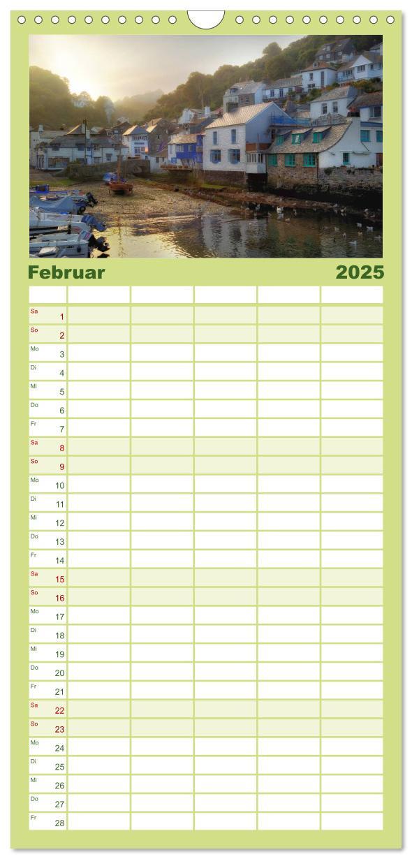 Bild: 9783457117477 | Familienplaner 2025 - Cornwall mit 5 Spalten (Wandkalender, 21 x 45...