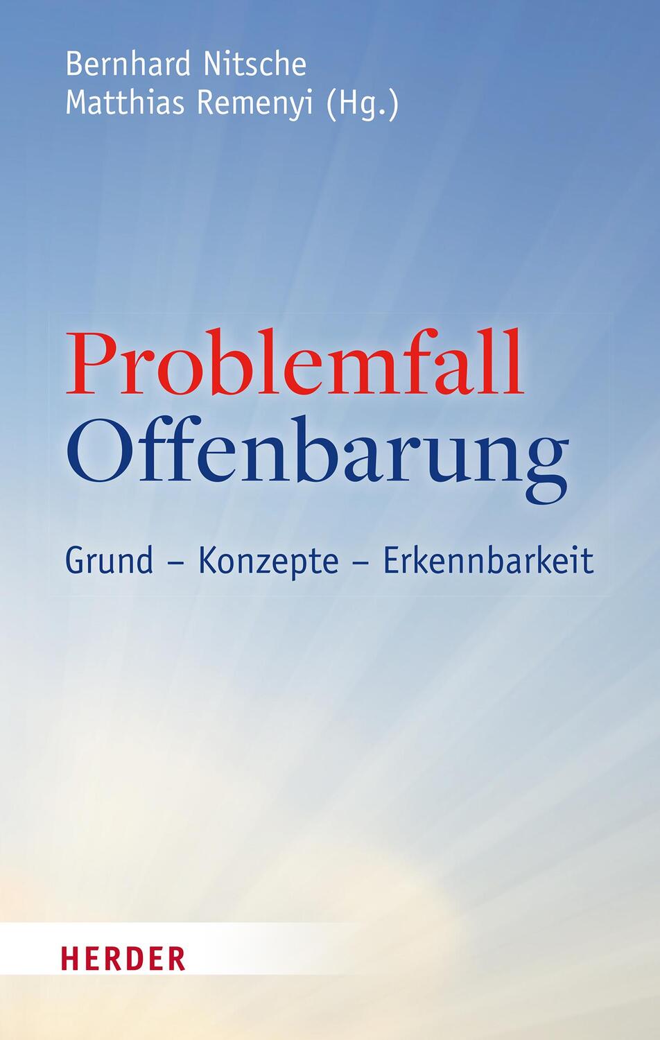 Cover: 9783451390159 | Problemfall Offenbarung | Grund - Konzepte - Erkennbarkeit | Buch