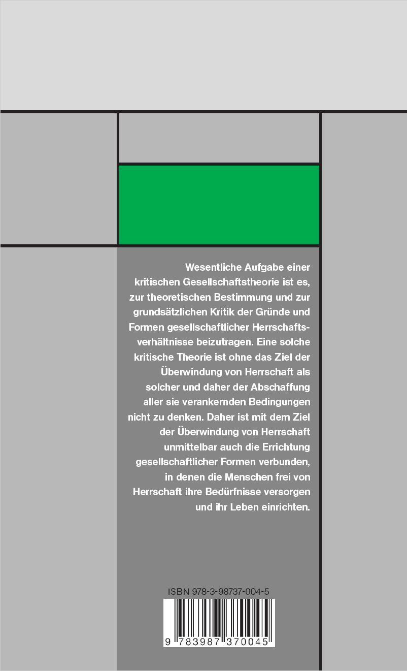 Rückseite: 9783987370045 | Herrschaft oder Organisation | Taschenbuch | 176 S. | Deutsch | 2024