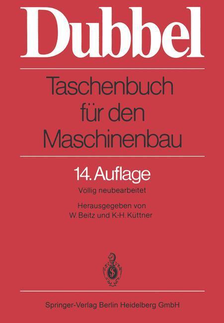 Cover: 9783662281963 | Taschenbuch für den Maschinenbau, 2 Tle. | Friedrich Saß | Springer