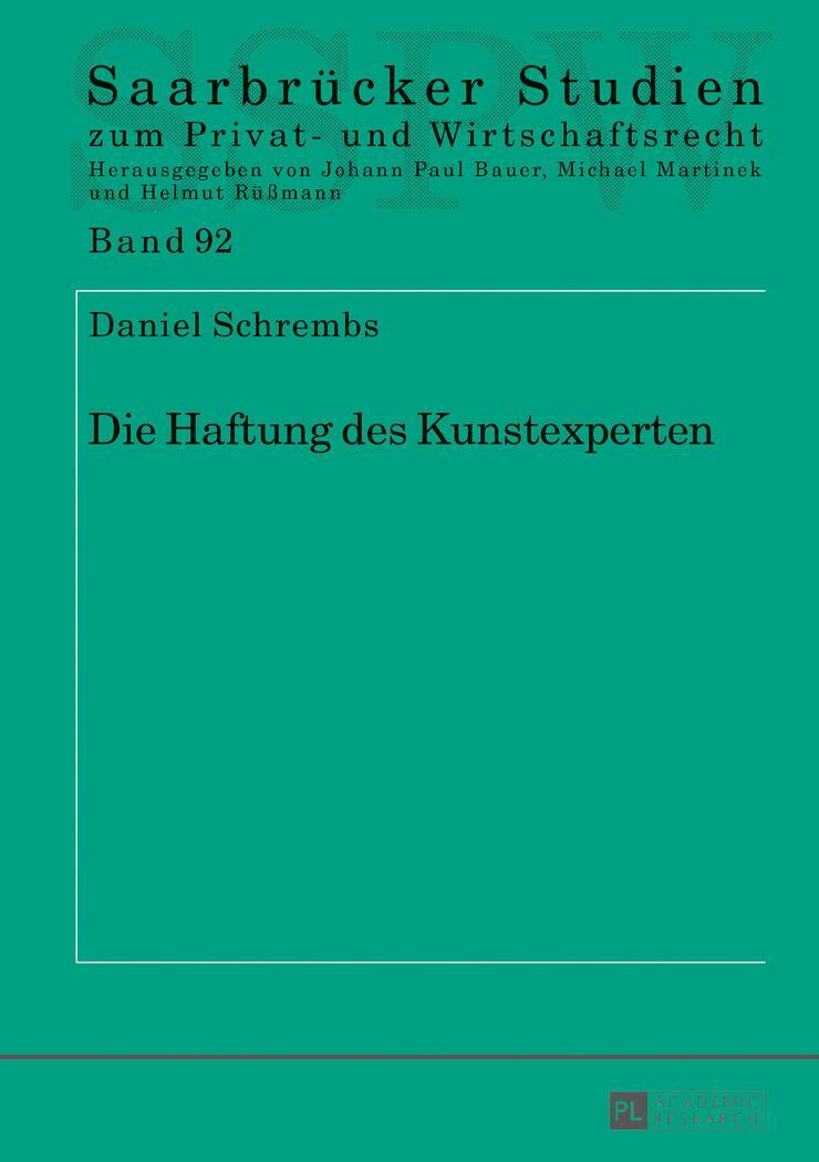Cover: 9783631675854 | Die Haftung des Kunstexperten | Daniel Schrembs | Buch | Deutsch