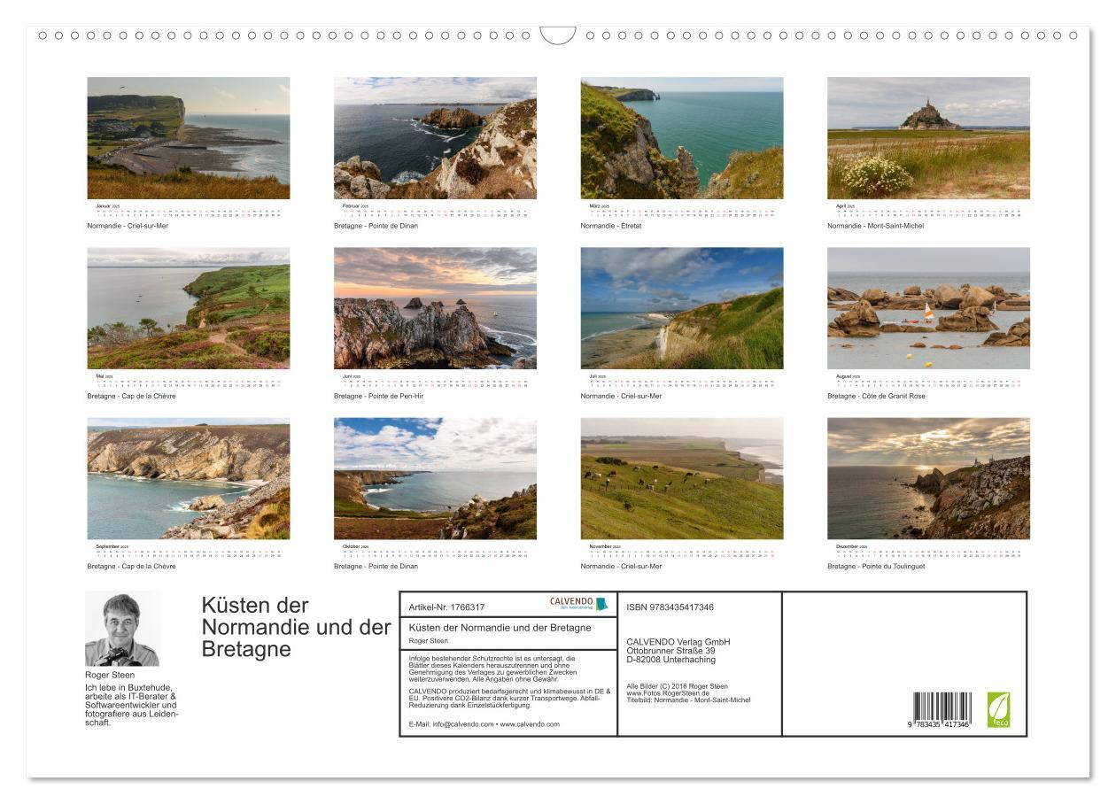 Bild: 9783435417346 | Küsten der Normandie und der Bretagne (Wandkalender 2025 DIN A2...