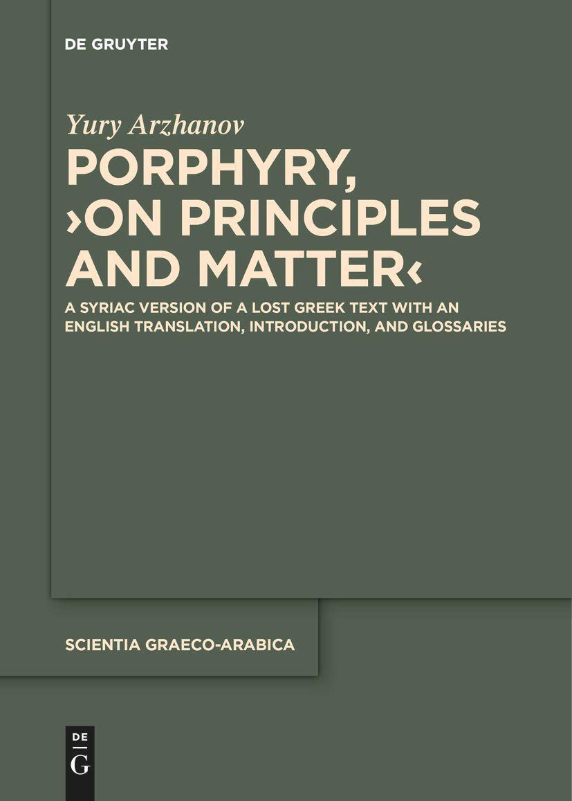 Cover: 9783111274669 | Porphyry, ¿On Principles and Matter¿ | Porphyry (u. a.) | Taschenbuch