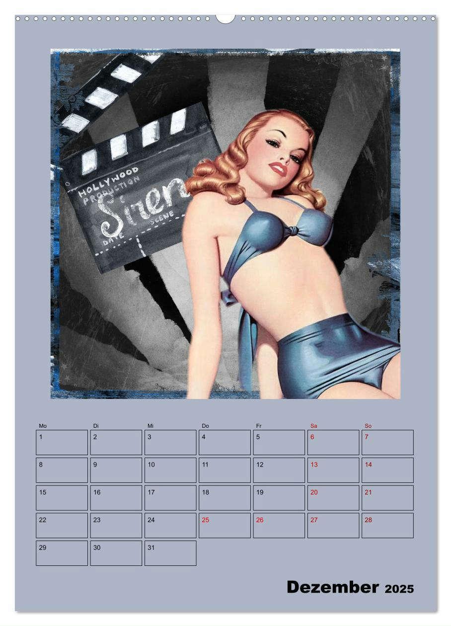 Bild: 9783435909391 | Retro Kult Pin-up-Girls (Wandkalender 2025 DIN A2 hoch), CALVENDO...