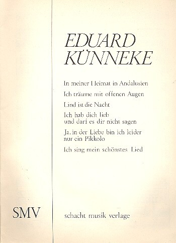 Cover: 9790700040031 | Eduard Künneke Album: für Gesang und Klavier | Eduard Künneke