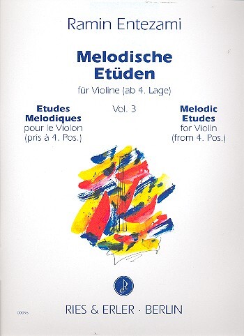 Cover: 9790013000968 | Melodische Etuden Vol. 3 | Entezami | Buch | EAN 9790013000968