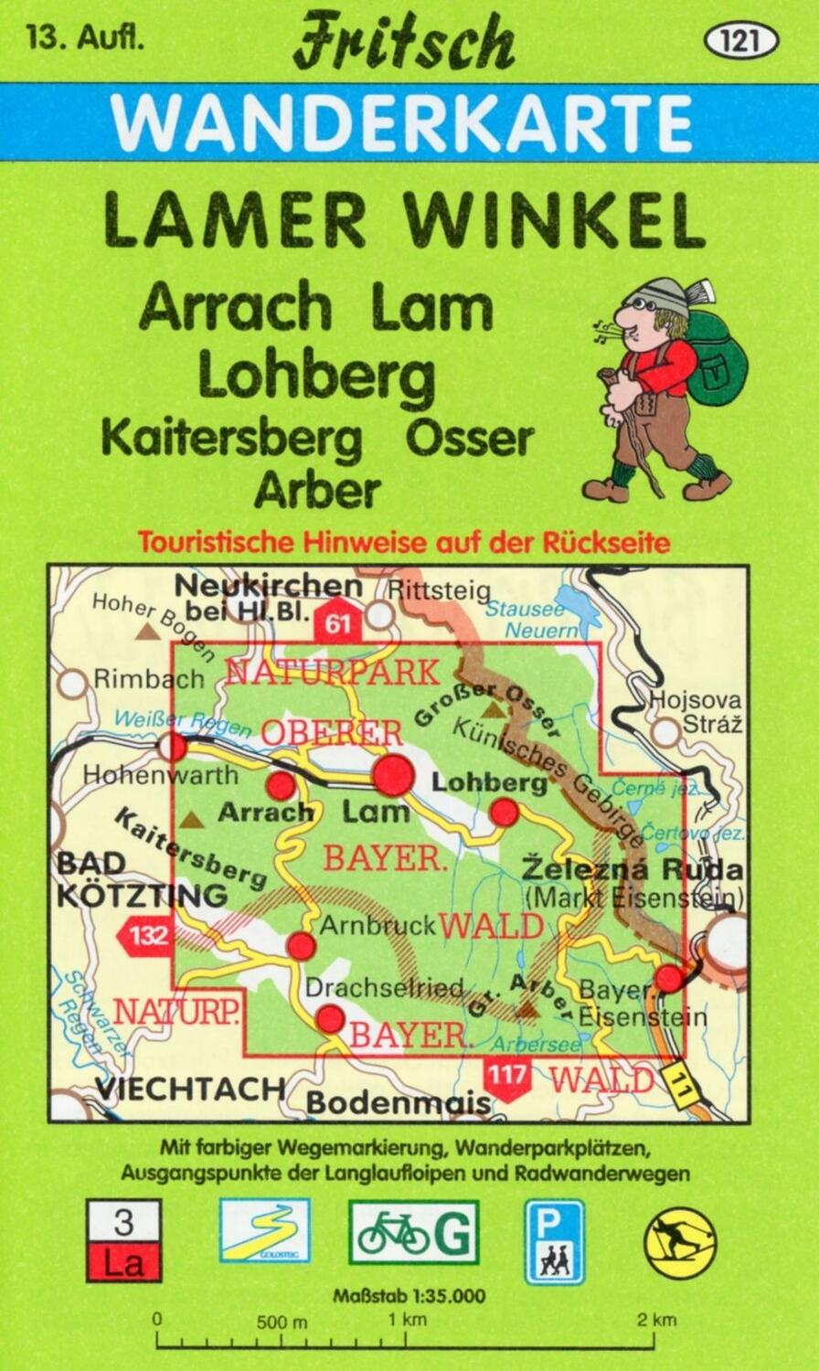 Cover: 9783861161219 | Lamer Winkel 1 : 35 000. Fritsch Wanderkarte | (Land-)Karte | Deutsch