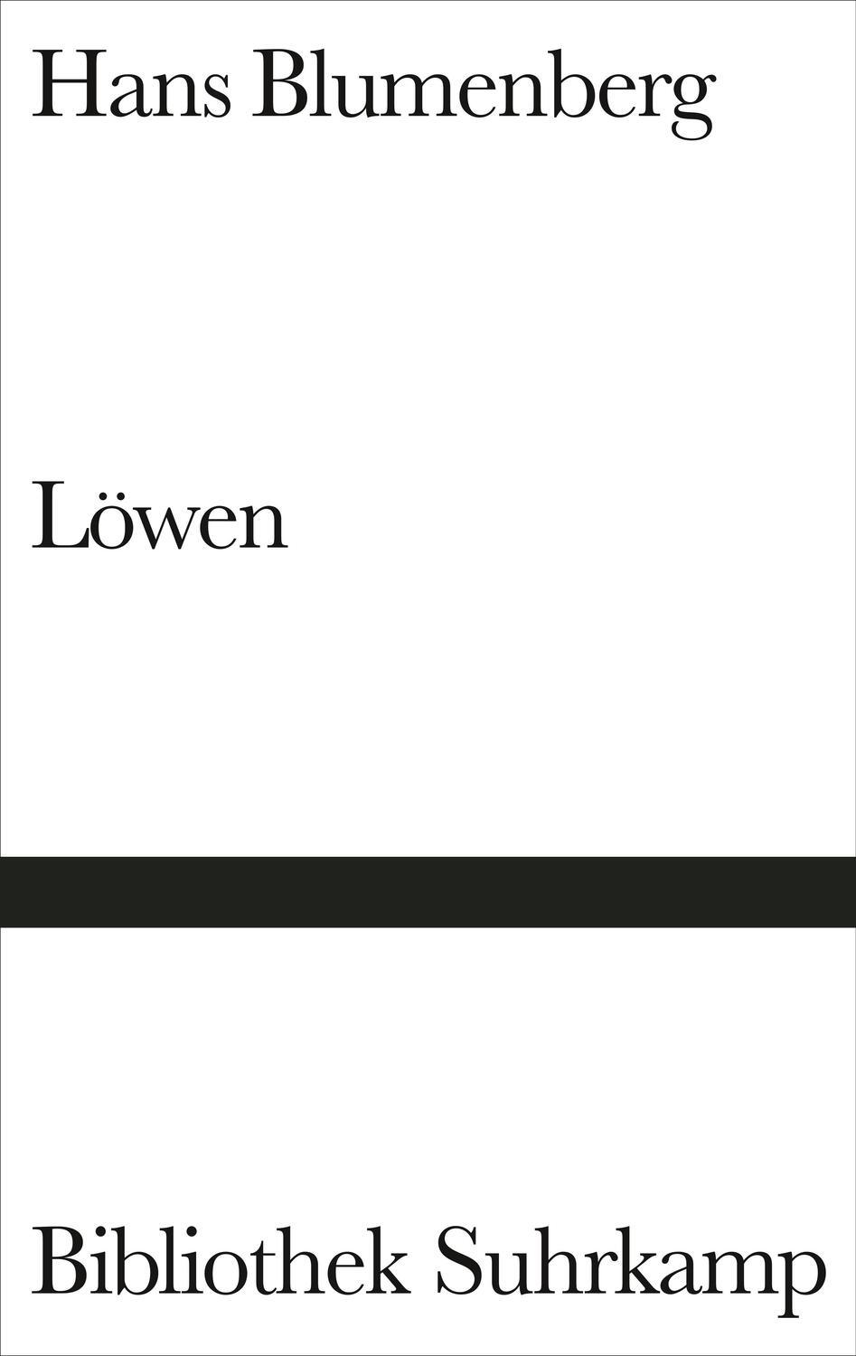 Cover: 9783518224540 | Löwen | Hans Blumenberg | Buch | Bibliothek Suhrkamp | Lesebändchen