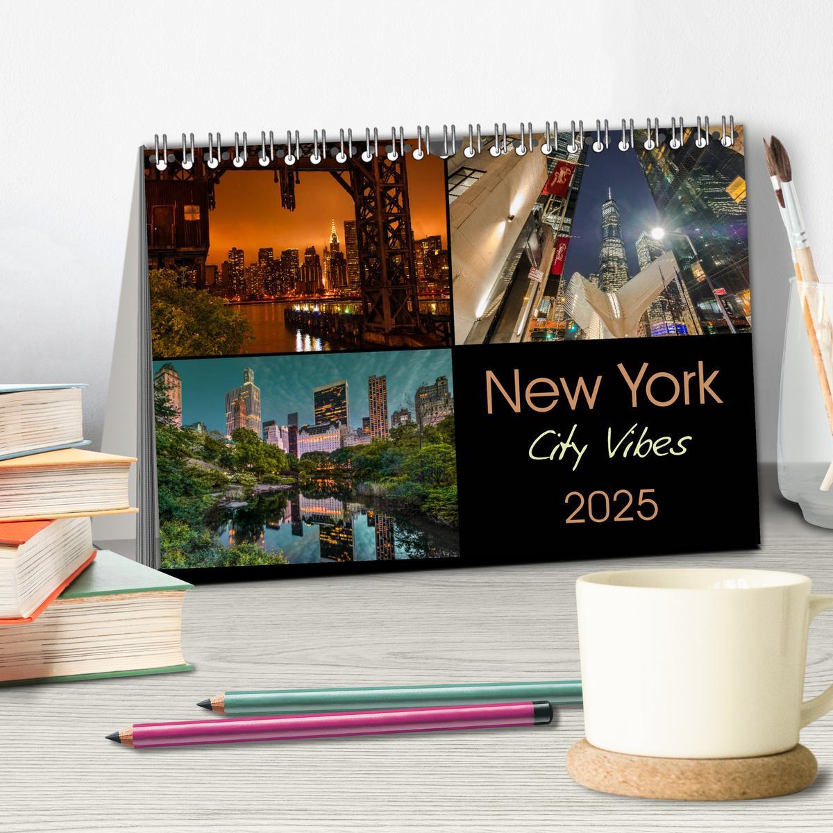 Bild: 9783435366941 | New York City Vibes (Tischkalender 2025 DIN A5 quer), CALVENDO...