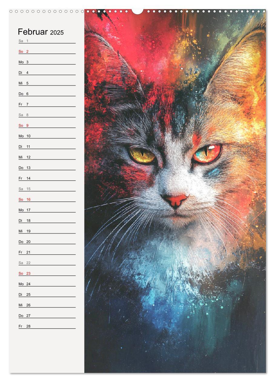 Bild: 9783457211977 | Katzenportraits. Moderne Samtpfoten-Kunst (Wandkalender 2025 DIN A2...