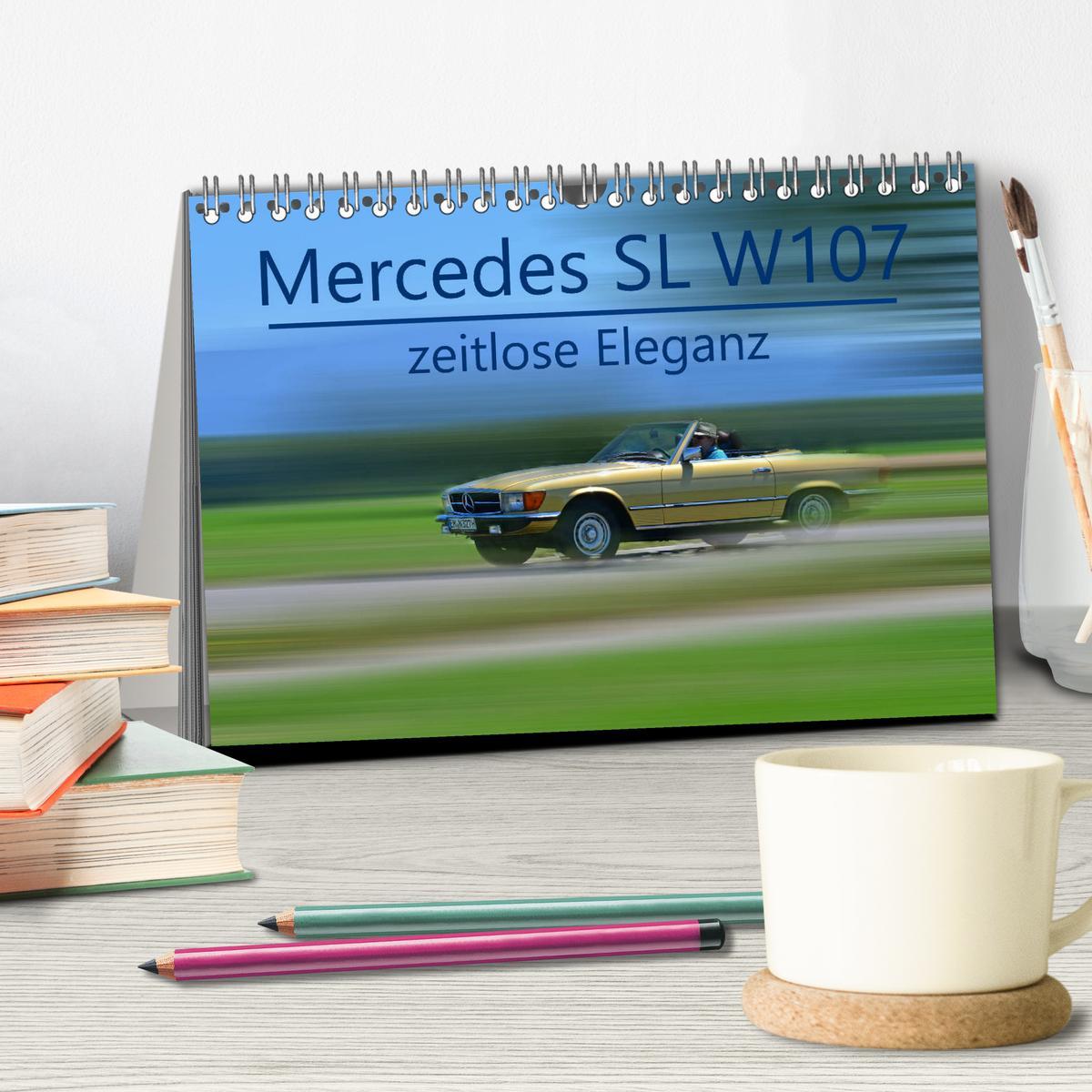 Bild: 9783435440825 | Mercedes SL W107 - zeitlose Eleganz (Tischkalender 2025 DIN A5...