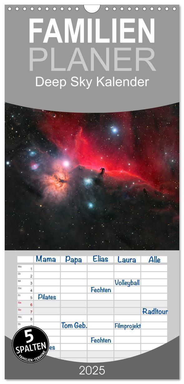 Cover: 9783457195246 | Familienplaner 2025 - Deep Sky Kalender mit 5 Spalten...