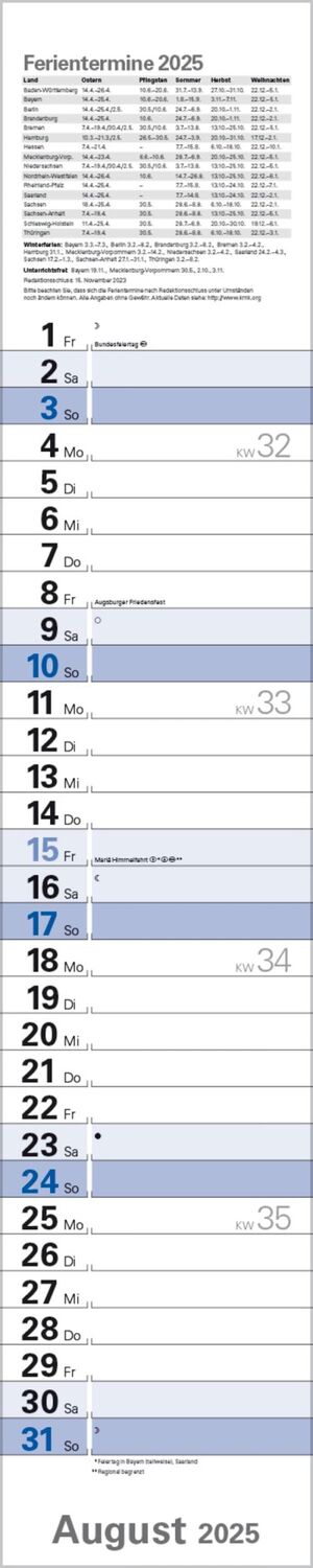 Bild: 9783731880608 | Planer Blau 2025 | Verlag Korsch | Kalender | Spiralbindung | 13 S.