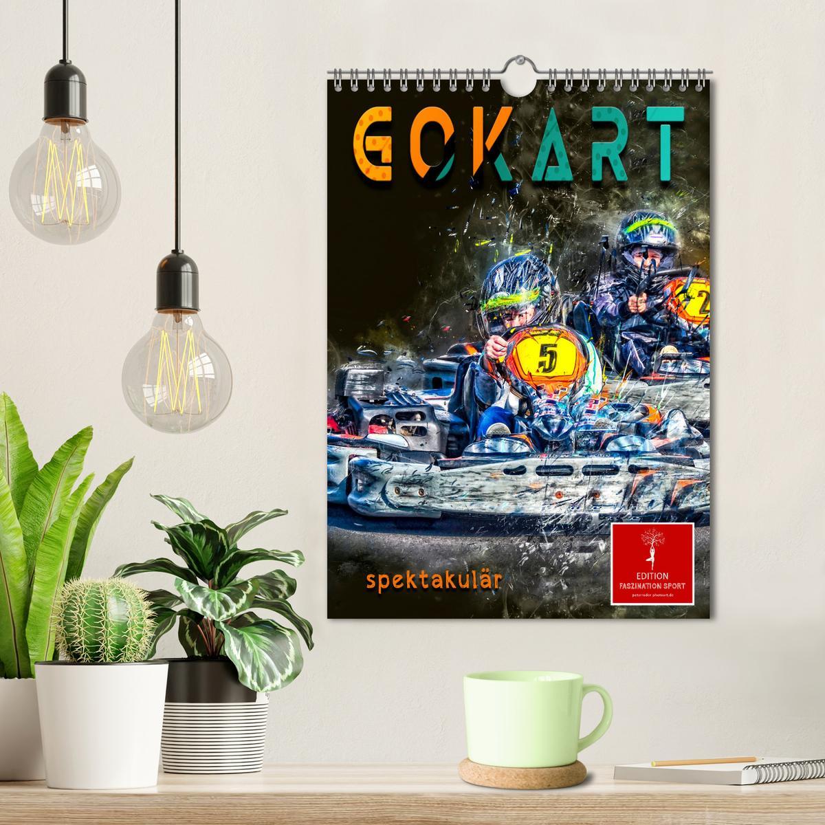 Bild: 9783435911554 | Gokart spektakulär (Wandkalender 2025 DIN A4 hoch), CALVENDO...