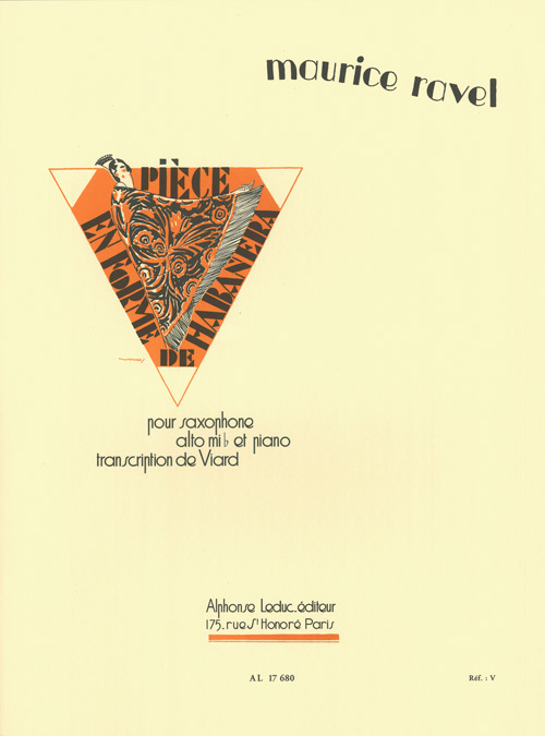 Cover: 9790046176807 | Pièce en forme de Habanera pour saxophone et piano | Maurice Ravel