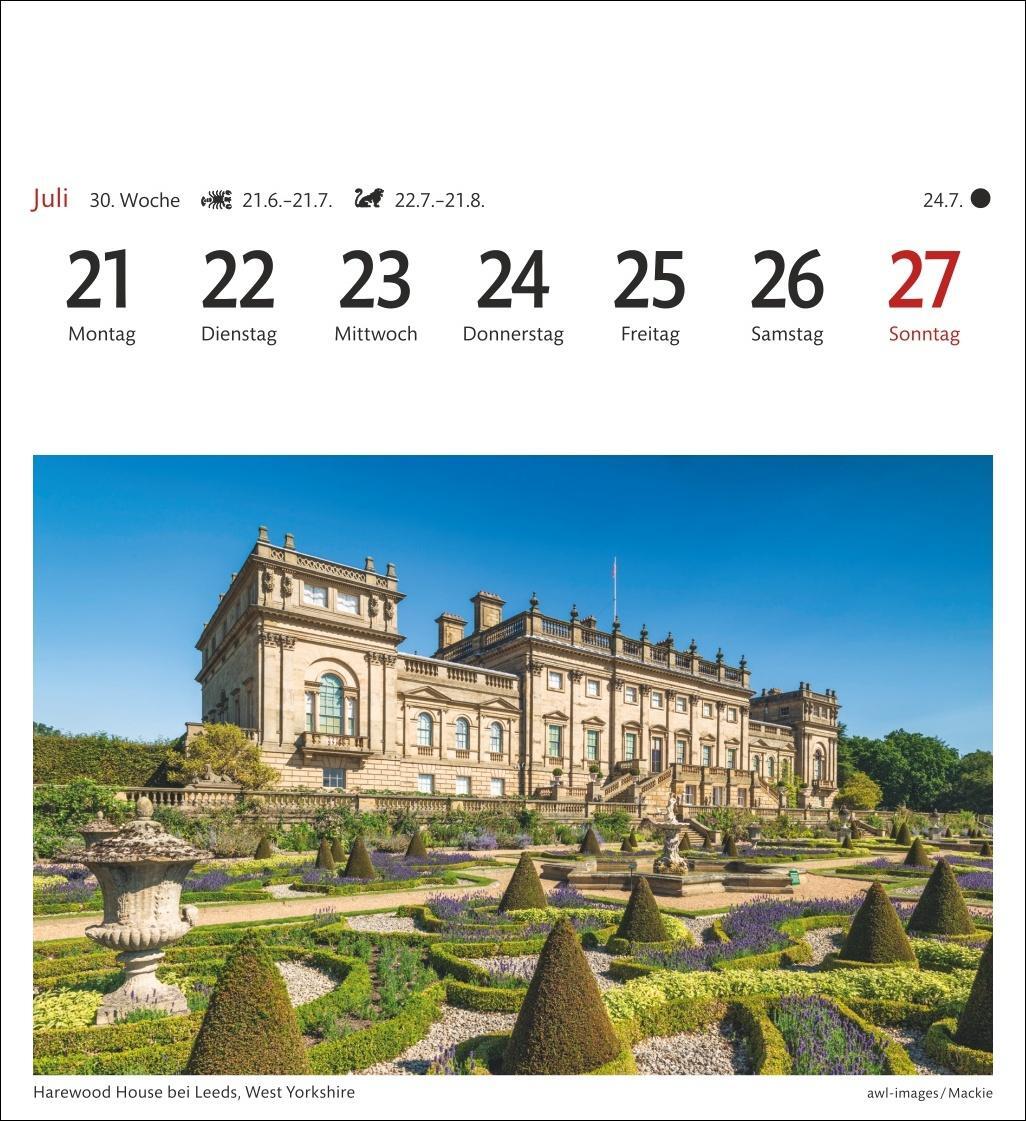 Bild: 9783840033353 | England Sehnsuchtskalender 2025 - Wochenkalender mit 53 Postkarten