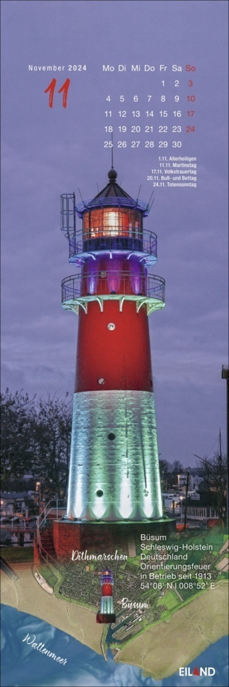 Bild: 9783964023070 | Leuchttürme Lesezeichen &amp; Kalender 2024. Eiland-Leuchtturm-Kalender...