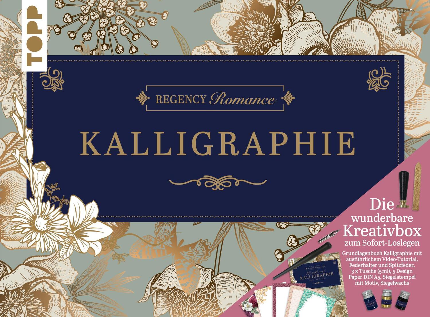 Cover: 4007742182816 | Regency Romance Kalligraphie - Die wunderbare Kreativbox | Riemer