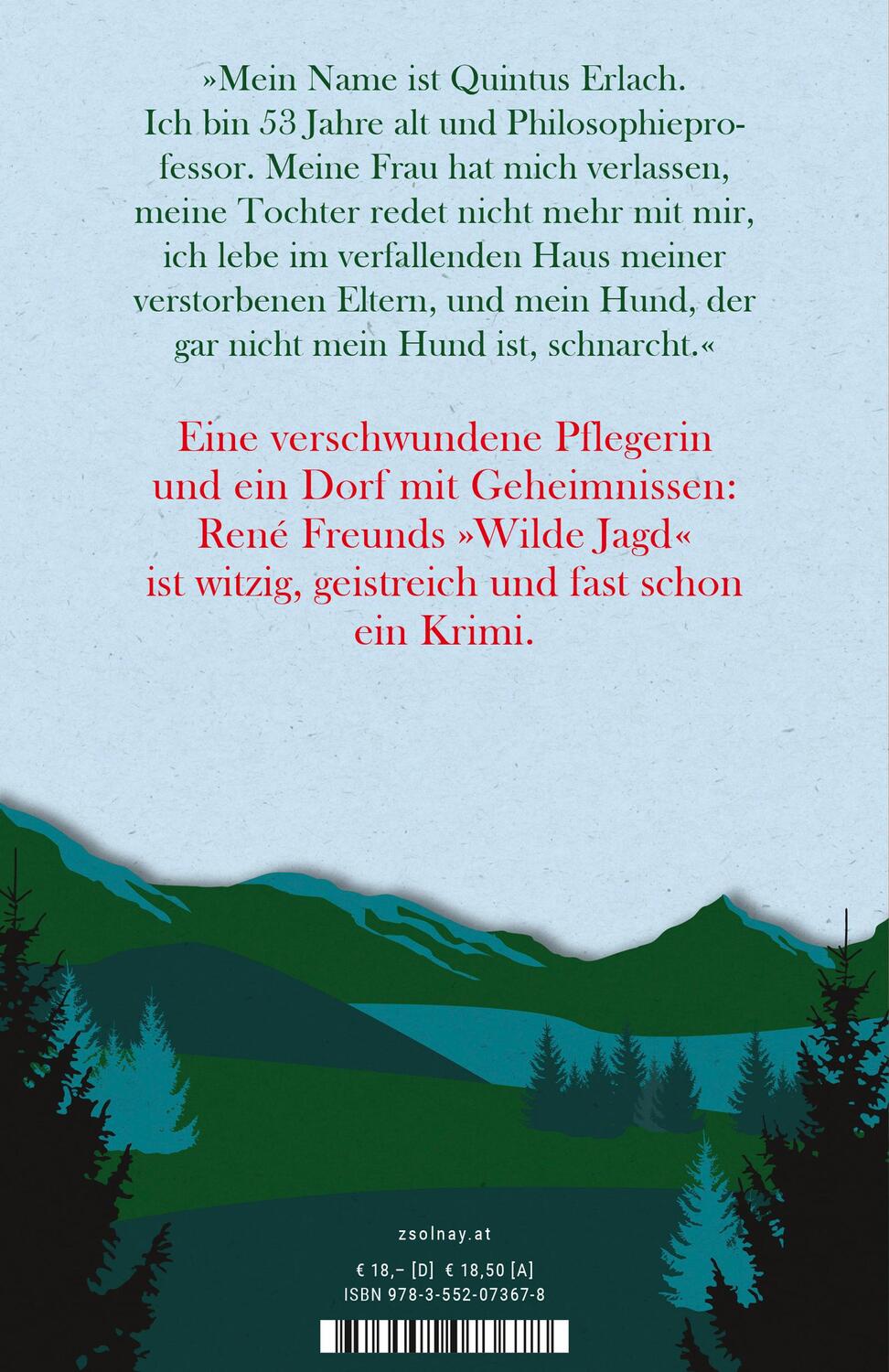 Bild: 9783552073678 | Wilde Jagd | Roman | René Freund | Taschenbuch | 288 S. | Deutsch