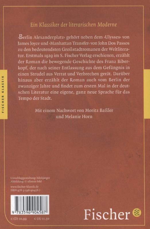 Rückseite: 9783596904587 | Berlin Alexanderplatz | Die Geschichte vom Franz Biberkopf | Döblin