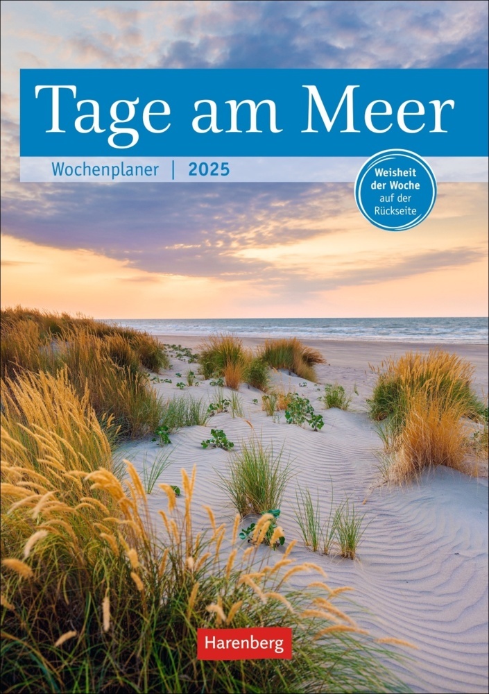 Cover: 9783840034992 | Tage am Meer Wochenplaner 2025 - 53 Blatt mit Weisheit der Woche...