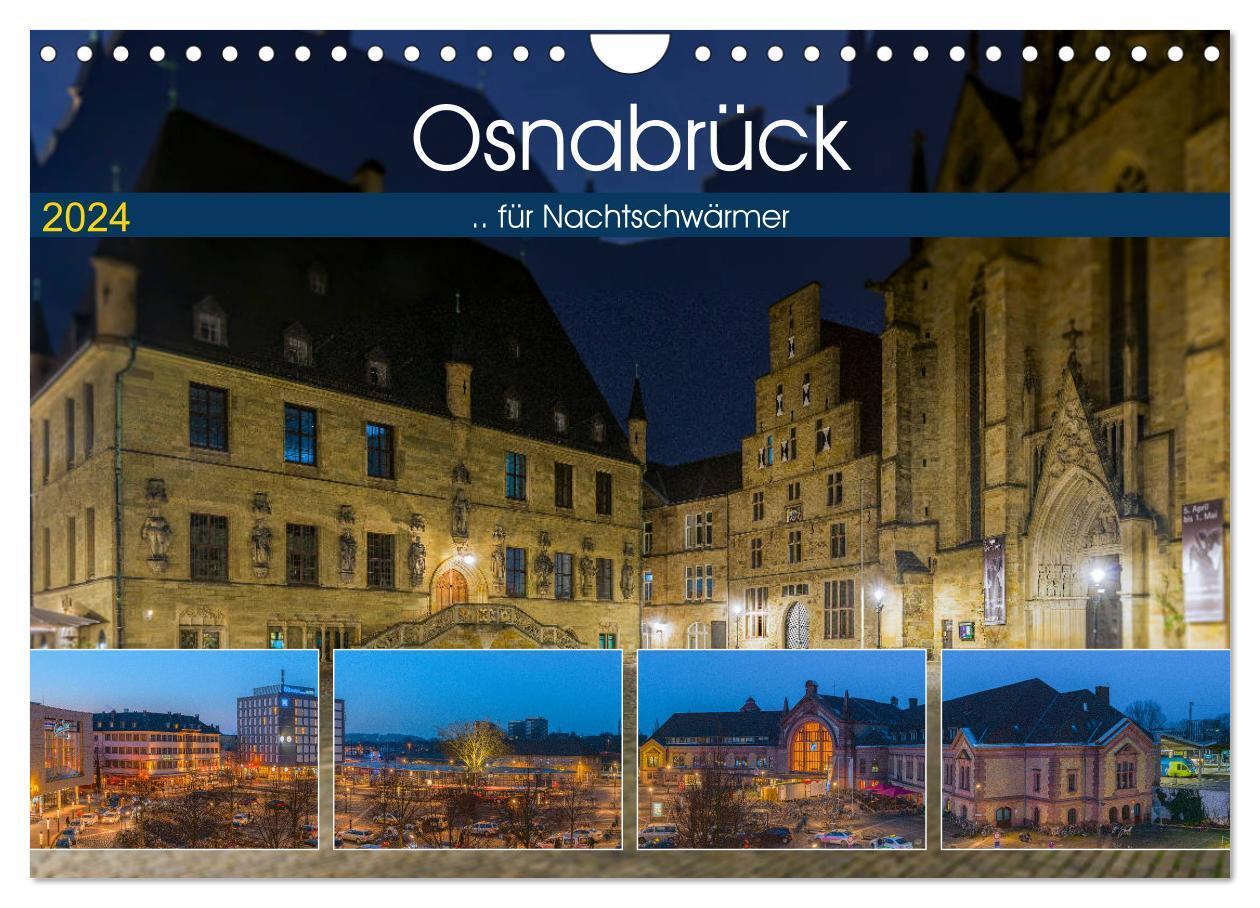 Cover: 9783383054297 | Osnabrück für Nachtschwärmer (Wandkalender 2024 DIN A4 quer),...